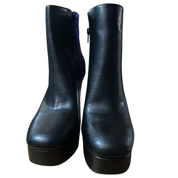 INC Women’s size 9.5 Alize comfort round toe  black boot 1-1.5 platform 5 heel - Picture 5 of 13